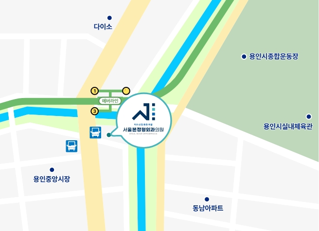 지하철로 오시는 길